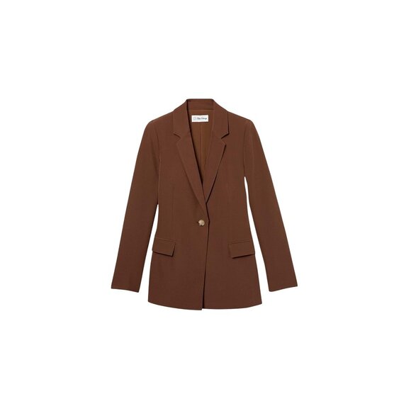 The Drop Womens Brown Blazer 3X Single Button Closure - Picture 2 of 4